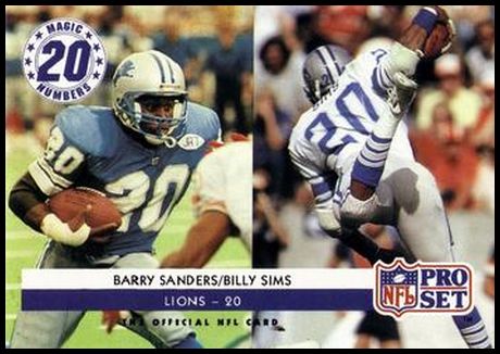 349 Barry Sanders Billy Sims MN